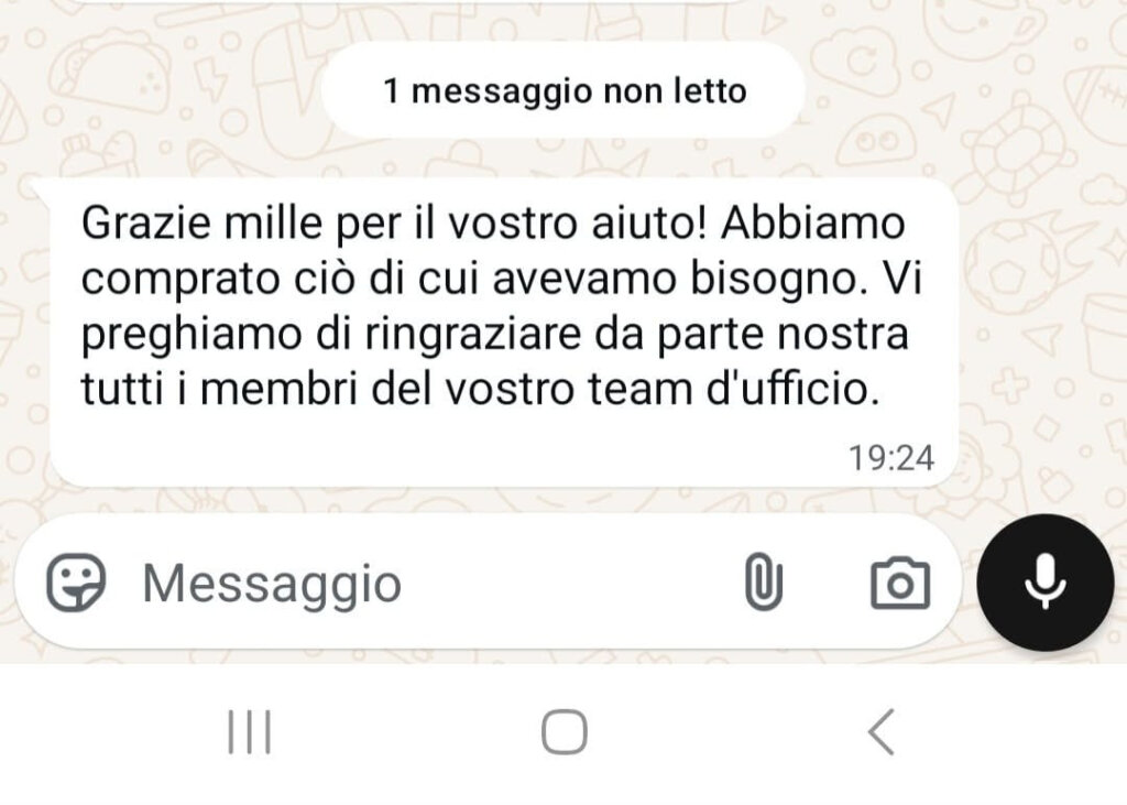 vetroexpert ringraziamento per i lavori